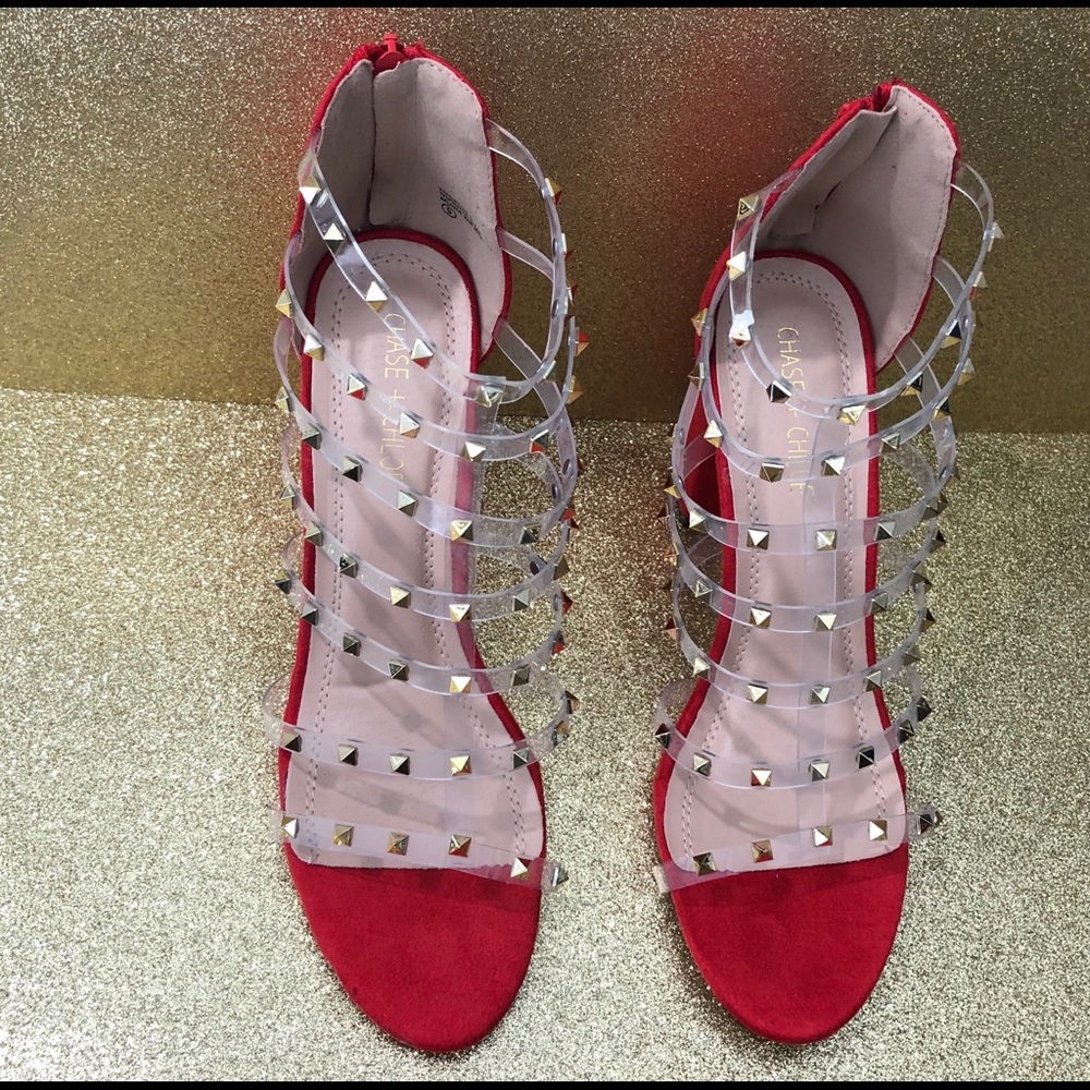 New with box Red and Gold heels - Picture 3 of 4